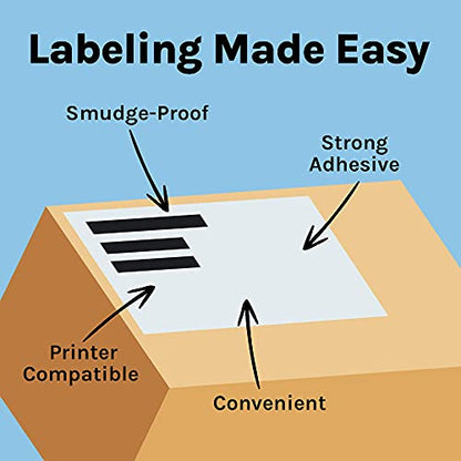 Premium Label Supply 8.5" x 5.5" Half Sheet Self Adhesive Shipping Labels for Laser or Inkjet Printer (4000 Labels) - size: 4000 labels