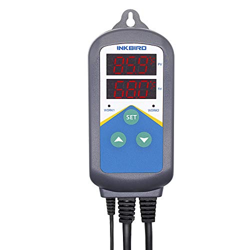 Inkbird Aquarium Heater with Probe Thermostat Fish Ornamental Shrimp Reef Tanks 24 Hours Double Time with Day Night Automatic Temperature Controller - size: ITC-306T (with Aquarium Probe)