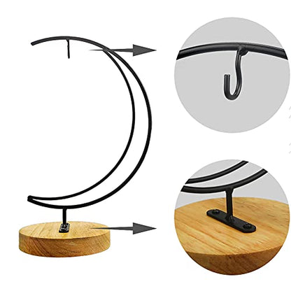 YY YEARCHY Ornament Display Stand Holder Home Wedding Decoration Rack for Hanging Glass Globe Air Plant Flower Pot Stand Iron Pot Hook Stand Terrarium Witch Ball (1, 11"*4.6") - size: 11"*4.6"