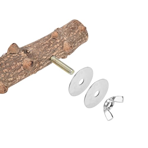 Bird Ladder Perch for Cage Natural Wood Bird Parrot Perch Stand Chewing Toy | Parrot Perch Bridge Climbing Cage Accessories for Small Medium Animal