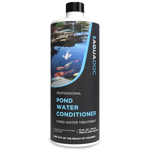 AquaDoc Pond Water Conditioner - Dechlorinator for Outdoor Ponds - 32oz | Water Conditioner for Koi & Fish Ponds - Made in USA