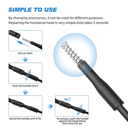 hygger Small Fish Tank Cleaner, Aquarium Cleaning Tools Kit with Handle, Seaweed Scraper, Fishing Net, Sponge Brush,Wall Brush (S) - size: Small