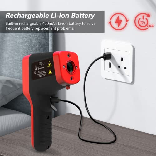 Smart Infrared Thermometer Gun - Accurate Digital Laser Temperature Gauge for NCV Temps Gun Measurement from -58℉~2912℉ with 30:1 Ratio and 0.25s Fast Response Time