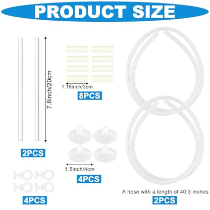Aquarium Floating Plant Corral with Fish Feeding Ring, Floating Plant Fence for Aquarium Accessories, Separates Floating Plants, Auto-Adjusts Height with Water Level, Suitable for All Aquariums.