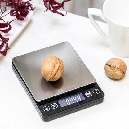 500g Precision Digital Pocket Scale, 0.01g Resolution, Includes a Calibration Weight