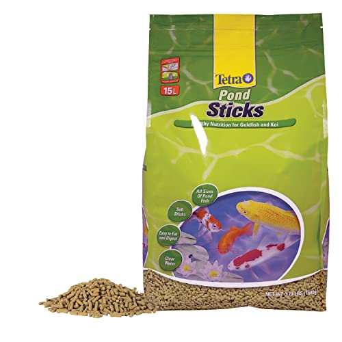 Tetra Pond Sticks Fish Food For Goldfish & Koi, 3.70 lbs | Healthy Daily Diet For All Pond Fish, Easy To Digest Floating Sticks Promote Clearer Water, Feed When Water Is +50 Degrees - size: 3.7 Pound (Pack of 1)