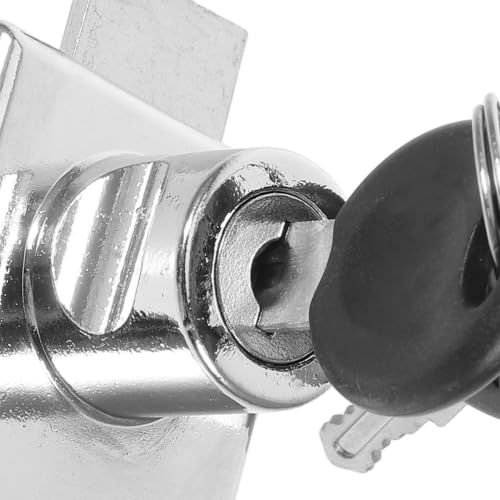 Cabilock Sliding Glass Door Lock for Display Cases, Keyed Showcase Lock | No-Drill Edge Mount, Zinc Alloy Construction