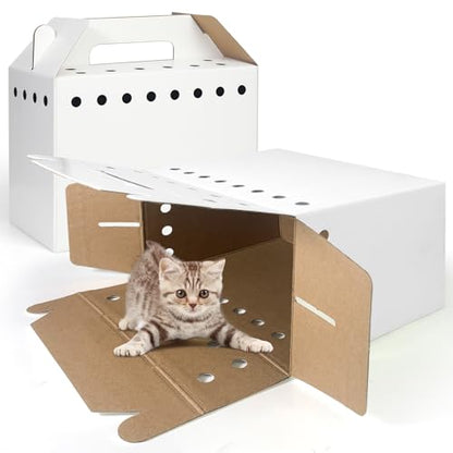 Disposable Cardboard Pet Carrier for Small Animals-12 Pack
