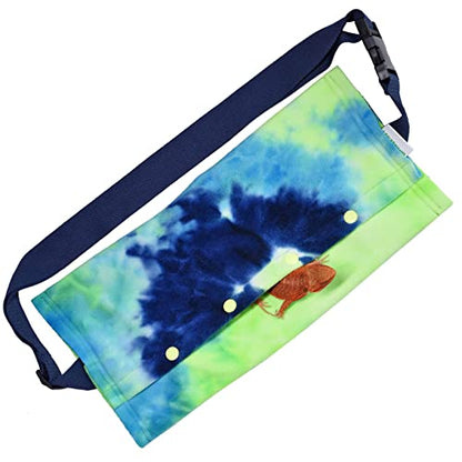 LIKZINWA Small Animal Sling Carrier, Bearded Dragon and Lizard Reptile Carrier With Adjustable Strap (Blue-Green) - color: Blue-Green