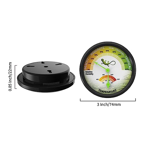 Rearing Box DialGauge High-Accuracy Temperature Humidity Gauge Thermometer Hygrometer VivariumTank Supplies Pet Equipment - color: two pack