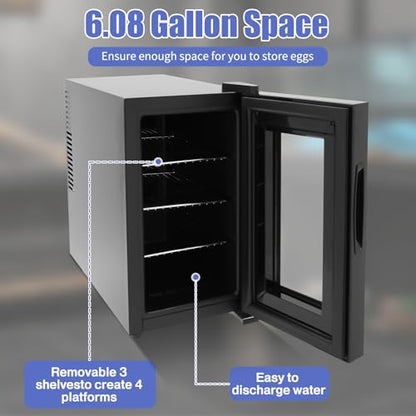Reptile Incubator, 23L Cabinet Incubators for Hatching Eggs Scientific Lab Incubator Reptile Egg Incubator for Hatching Chicks 50-104°f Precise Temperature Control Cooling and Heating