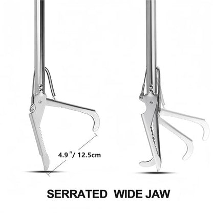 Snake Tong Collapsible Reptile Grabber Rattle Snake Catcher Stainless Steel Wide Jaw Handling Tool with Lock and Comfortable Grip Handle (39inch-100cm - style: 39 inch-Collapsible