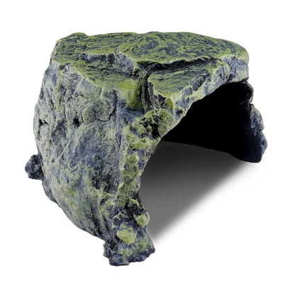 Reptile Cave Climb Hideout Hideaway – Stone Cave Shelter Hiding, Decorative Resin for Aquariums & Terrariums. Ideal for Amphibians,Lizards,Snakes,Bearded Dragons,Geckos,Scorpions,Frogs... Large Size - style: StyleC-Green(Medium Size)