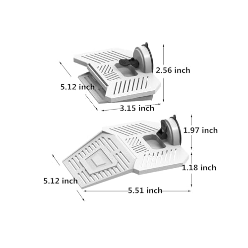 alfyng Turtle Basking Platform, Turtle Resting Basking Platform Ramp, Removable Tortoise Climbing Ladder Resting Terrace for Reptiles Amphibian Habitat Hideouts Aquarium Floating Dock (White, S) - color: White, size: S