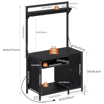 Saudism 75-120 Gallon Reptile Tank Stand with Display Shelf | Heavy metal frame - color: Black, size: For 120 Gallon Tank