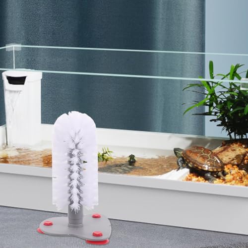 TIDTALEO Turtle Shell Cleaning Brush with Suction Cup, Abs Material, Moderate Hardness for Effective Scrubbing, Turtle Tank Accessories for Aquatic Reptile Supplies and Small Cup Cleaning