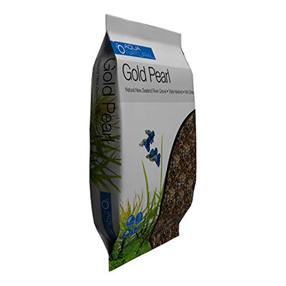 Aqua Natural Aquarium Substrate, Gold Pearl Gravel, 10lb | For Aquariums, For Terrariums, For Vivariums - size: 10lb