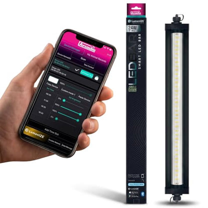 Arcadia LumenIZE Jungle Dawn LED Bar 19" Long 24 Watts High Lumen Output – Smart LED Light Bars for Indoor Reptiles Terrariums, Plants and Bioactive Setups, Long Lasting Easy to Use Natural Lighting
