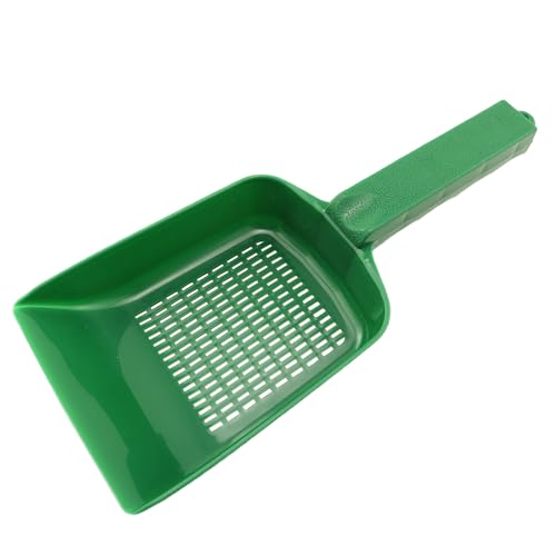 Aquarium Fish Tank Garden Sand Cleaning Shovel Green 5.11x4.33inch Lizard Feces Scoop Sand Filter Used for Home Gardens Fish Tanks and Swimming Pools