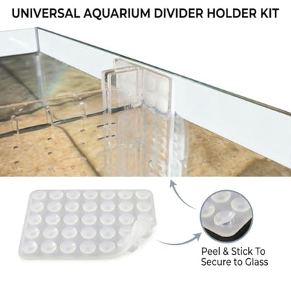 Fish Tank Divider, Adjustable Acrylic Separator for 5 Gallon Tanks | Fits 5-5.5 gallon aquariums, adjustable 7.3"-8.3" width, clear acrylic panel, dual suction cups, freshwater divider - size: 7x9(5Gallon )