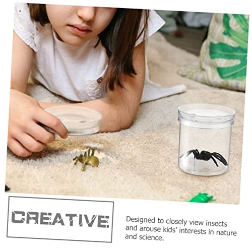 BESTOYARD Portable Insect Observation Cup Magnifying Glass Multi-Function Critter Feeding Box for Boys and Girls Small Magnifying Container for Insects and Butterflies