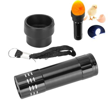 GLOGLOW Egg Candler, Bright LED Light Egg Candler Tester with Lanyard for Chickens, Ducks, Geese, Portable and Adjustable Egg Monitoring for Farmers, Hobbyists, Researchers, Educators