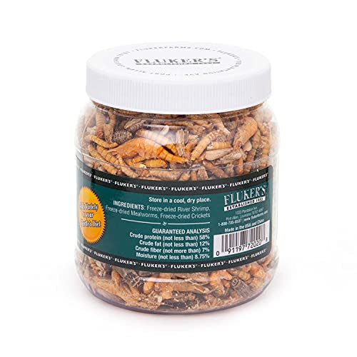 Fluker's Medley Treat for Aquatic Turtles, River Shrimp, Mealworms, and Crickets, 1.5 oz | For Aquatic Turtles, River Shrimp, Mealworms, and Crickets - size: 1.5 Ounce (Pack of 1)