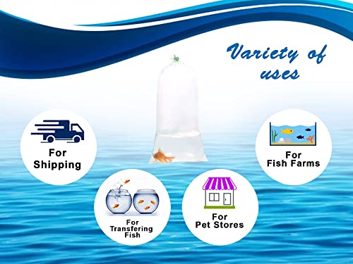 Fishery Bags 16 Inches Leak Proof Rounded Bottom Corners Clear Plastic Fish Bags for Marine and Tropical Fish Transport. (16" x 24" / 50 Pack / 2.5 Mil) - size: 16" x 24" / 50 Pack / 2.5 Mil