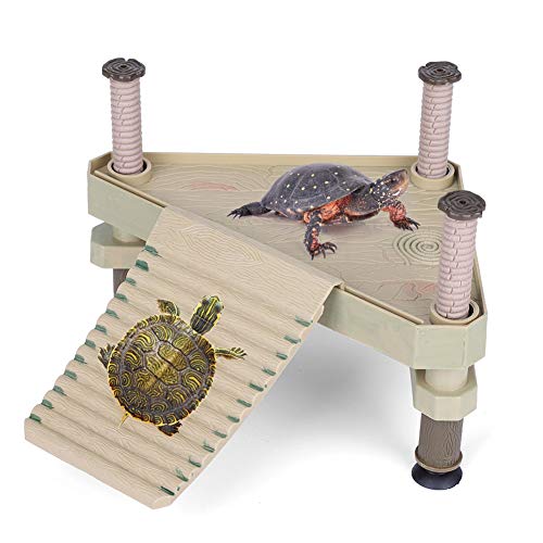 YOUTHINK Turtle Basking Platform, Reptiles Floating Platform with Ramp Stairs Turtle Dock Floating Platform for Turtles Aquarium Fish Tank Decor