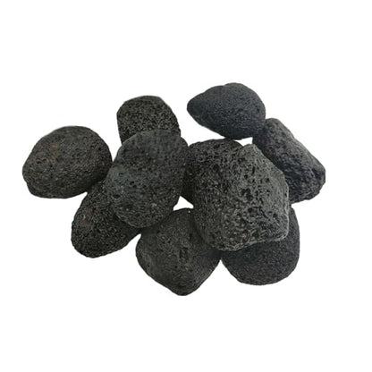 Tfwadmx 10 Pcs Aquarium Black Lava Rock Fish Tank Volcanic Pumice Stones for Fish Shrimp Betta(1.18''-1.96'') - color: Black, size: M:1''-2''