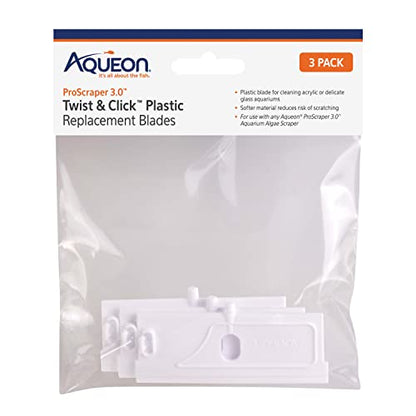 Aqueon ProScraper 3.0™ Twist & Click™ Plastic Replacement Blades, 3 Pack - size: One Size, style: Plastic Replacement Blades
