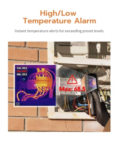 GT16S Thermal Camera,AI Scene Detection,Thermometer Mode | -4°F-1202°F, Temp Alarm, 240×240 UIRA-IR Resolution, Infrared Camera, 11h Runtime, Thermal imager for HVAC Home Inspection