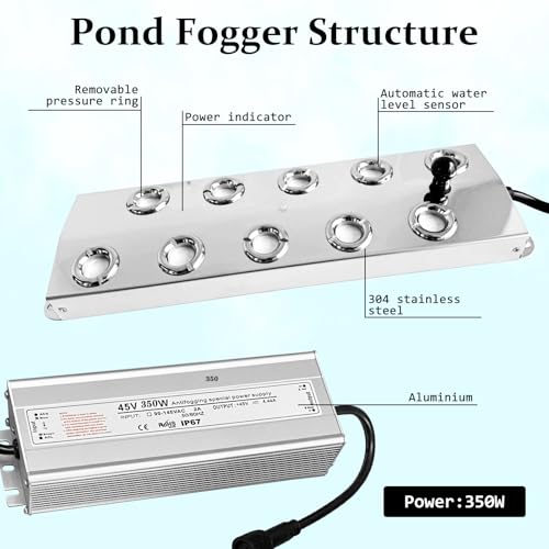Ultrasonic Fogger 10 Head Ultrasonic Mist Maker,7000ml/H 350W | 10 Head Ultrasonic Fogger Mist Maker,10 Head Ultrasonic Mist Maker fogger Ultrasonic Mister Fogger Fogger Ultrasonic Fogger - color: 10 Head Ultrasonic Fogger