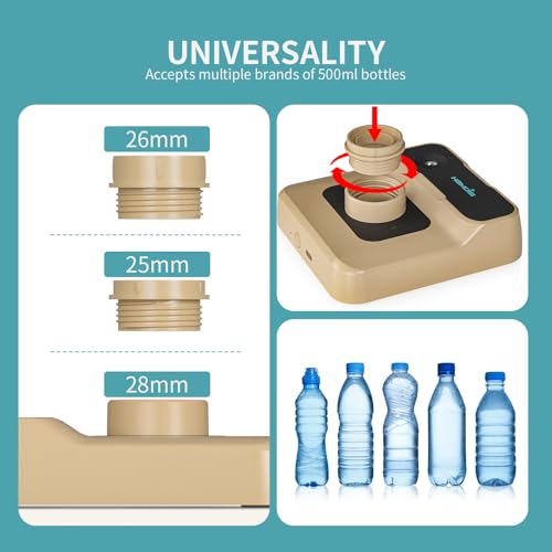 Travel Humidifier, Portable Small Humidifier for Plants, Bedroom, Office, Hotel or Car, Battery Operated Mini Cool Mist Humidifiers, Quiet 23dB, Auto-off, Night Light & BPA-Free, Khaki - color: Khaki