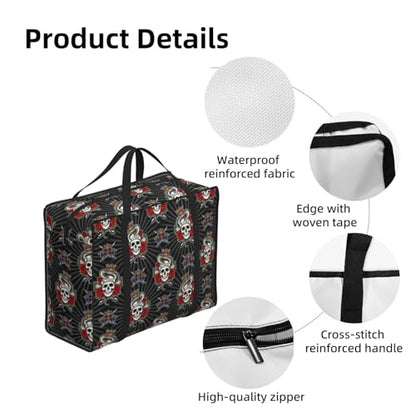 Foldable Duffel Bag, Large Zipper Carry Tote for Travel Clothes Storage - color: Style (816)