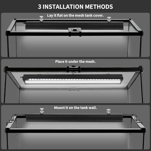 UVB Reptile Light, Dimmable UVA UVB Lamp with Timer & 3 Modes, Adjustable 5.0-20.0 Output, 6500K Daylight LED Reptile Tank Light for Bearded Dragon, Snake, Turtle, 10-40 Gallon (16 INCH) - size: 16 INCH