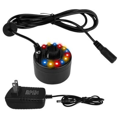 PULACO Mist Maker, Indoor Fountain Mister Foggers, Small Pond Fog Machine Atomizer Air Humidifier Perfect for Water Feature, Halloween
