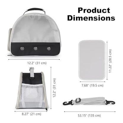 Ventilation Carrier for Bearded Dragon,Guinea Pig Carrier,Guinea Pig Carrier for 2,Reptile Travel Carrier for Lizards Sugar Glider Hedgehog Rat Parrot Birds,Airline Approved Black - color: Black