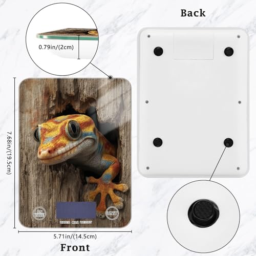 geckoes Reptile 3d Wood Background Soap Making scale for food weight 11lb/0.18oz, 5kg/5g gram scales digital weight with 4 unit for Baking Baking peso digital para comida
