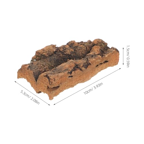 NUOBESTY 8 Pack Cork Bark for Reptile Hides and Terrarium Decor | Natural 2 X 3.9 in Reptile Tree Bark Panels for Gecko Climbing, Custom Shelters, Plant Mounting and Bioactive Layouts