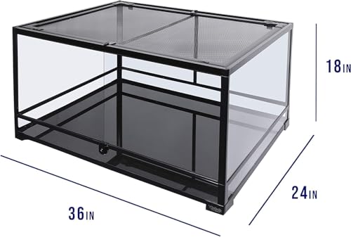Carolina Custom Cages, 36Lx24Wx18H Large Deep Terrarium; Easy Assembly - size: 36Lx24Wx18H