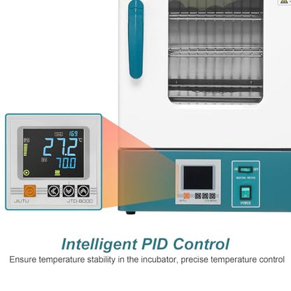 PioneerWorks Lab Incubator 20L RT 0-65℃ Incubator Scientific Digital Incubator PID Temperature Control, Microbiological Laboratory Incubator for Culture Seed Medical Science Germination