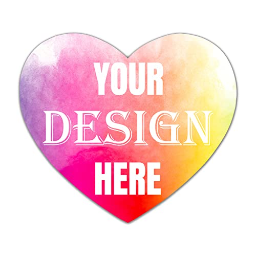 Custom 100-500 Stickers with Any Image Logo and Text. Personalized Labels for Business Logo, Thank You Labels (Heart, 2 Inch) - color: Heart, size: 2 Inch