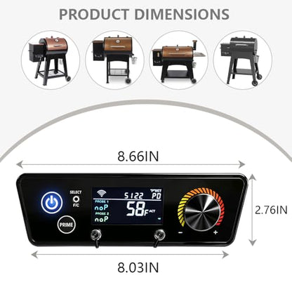 Upgraded WiFi and Bluetooth PID Trapezoid Control Board with Smart APP Control for Pit Boss Wood Pellet Grill Lexington 540/Classic 700/Austin XL 1000/440FB1 Matte Black Models - size: PID Trapezoid Control Board