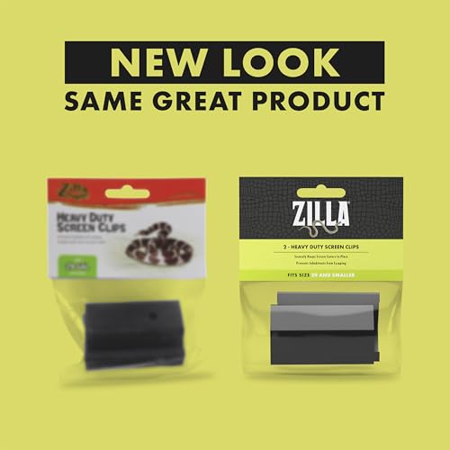 Zilla Heavy Duty Screen Clips, Secures Screen Covers to Terrarium, Fits Size 5 to 29 G, 2 pack, Small | Secures Screen Covers to Terrarium, Fits Size 5 to 29 G - size: Small