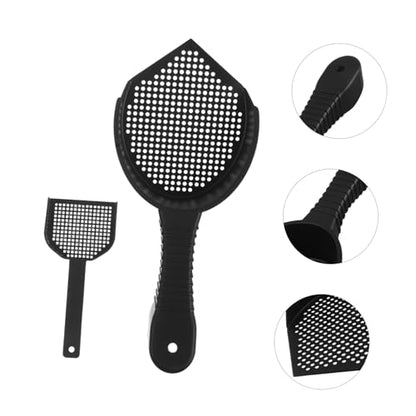 Toyvian 2pcs Cat Litter Scoop Set Sturdy Plastic Poop Shovel for Cats Reptiles Ergonomic Handle for Easy Waste Removal Durable Litter Scooper for Efficient Cleanup