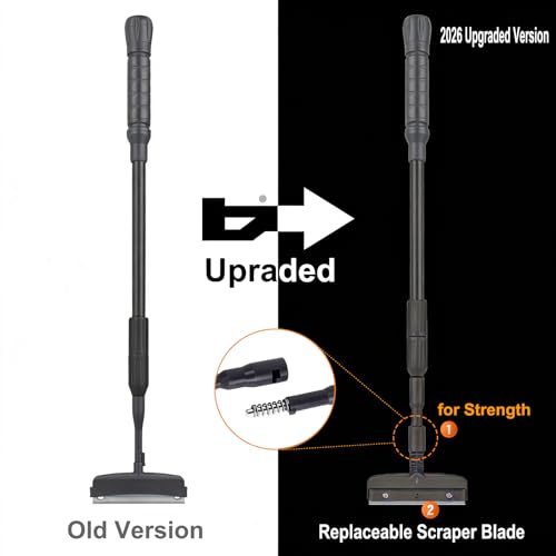 Carefree Fish 7IN1 Aquarium Cleaning Tools Long Handle Adjustable Length 18~24Inch Fish Tank Cleaner Kit Algae Scraper Scrubber Brushes Set Plant Scissor Long Tweezer - size: 18~24In