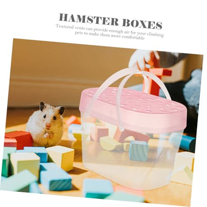 VANZACK 2pcs Pet Carrier for Dogs Cats Portable Travel Crate Reptile Boxes Turtle Containers - color: Pink