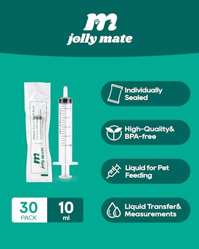 30 Pack 10ml Oral Syringes for Liquid without Needle Individually Wrapped | 10cc, with cap, clear scale, non-slip bottom for pet feeding, liquid dispensing, scientific labs, plant cultivation, crafts - style: 10ml