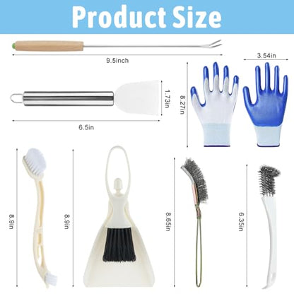 7 Pcs Bird Cage Cleaning Supplies Bird Cage Cleaner Brush Kit